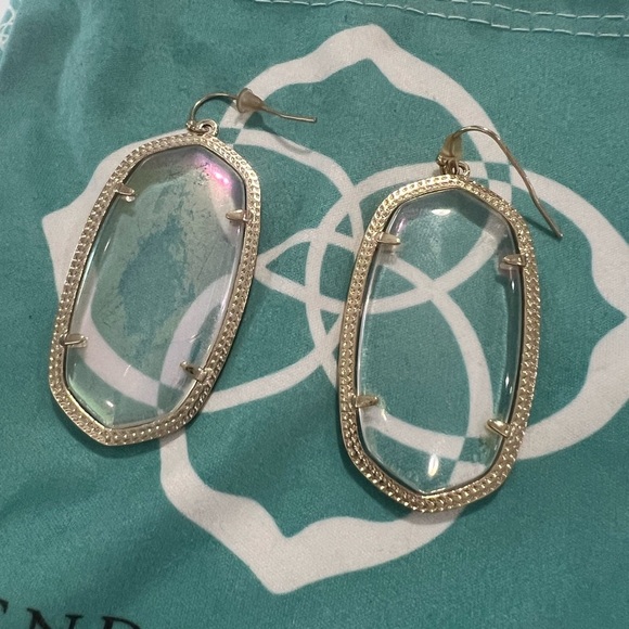 Kendra Scott Gold and Crystal Earrings - Picture 5 of 6
